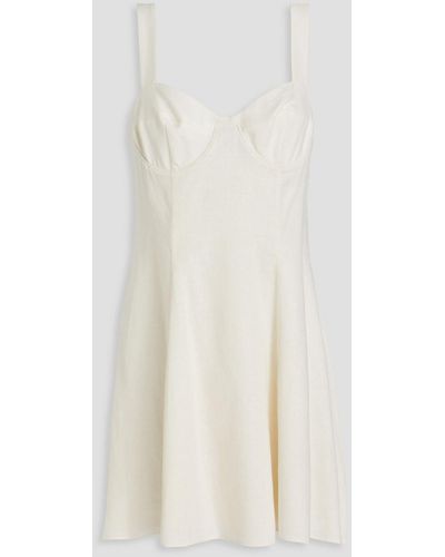 Solid & Striped Carolina Linen-blend Mini Dress - White