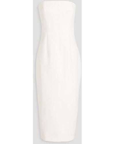 Rachel Gilbert Minah Strapless Crepe Midi Dress - White