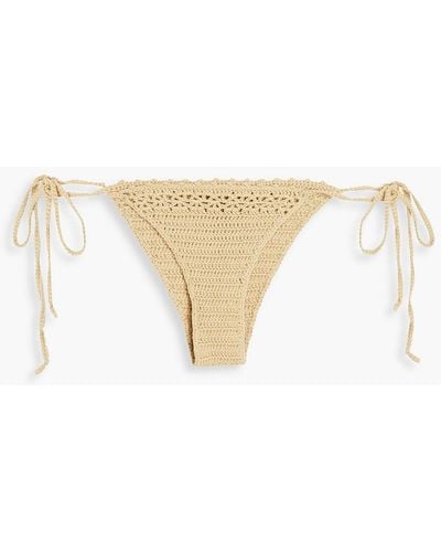Cult Gaia Eshe Crochet-knit Low-rise Bikini Briefs - White