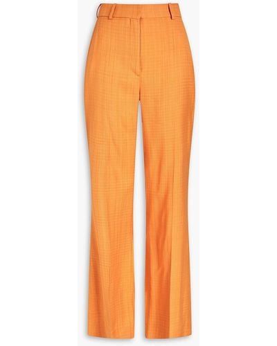 Sandro Grain De Poudre Flared Trousers - Orange
