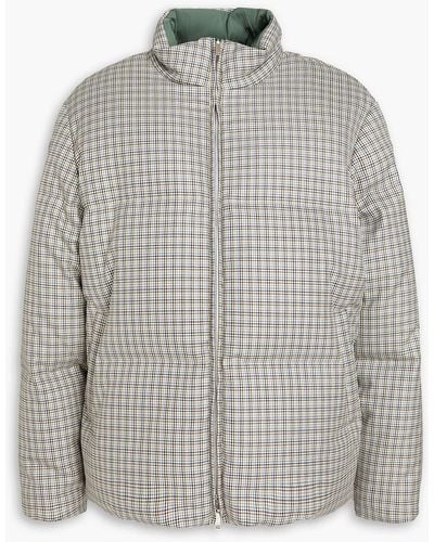 Thom Browne Reversible Houndstooth Quilted Wool-tweed And Shell Down Jacket - Gray