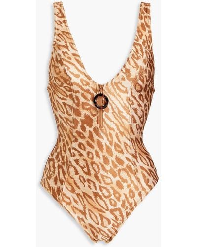 Zimmermann Tropicana Leopard-print Swimsuit - Multicolour