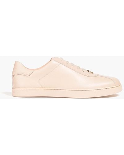 Gianvito Rossi Ribbon Leather Trainers - Natural