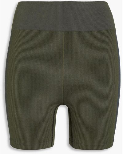 The Upside Ribbed-knit Shorts - Green
