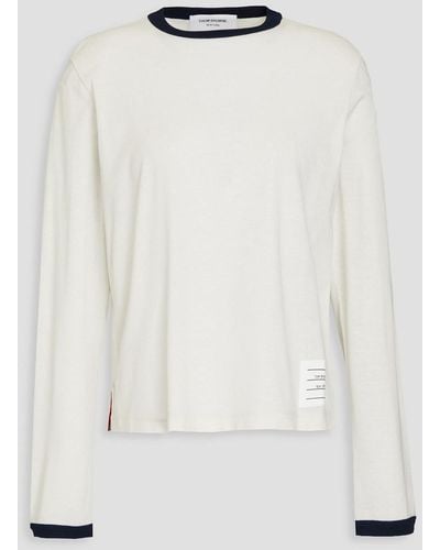 Thom Browne Cotton-jersey t-shirt - Weiß