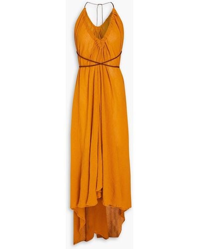 Caravana Open-back Cotton-gauze Maxi Dress - Orange