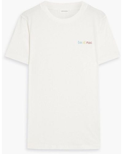 Chinti & Parker Printed Cotton-jersey T-shirt - White