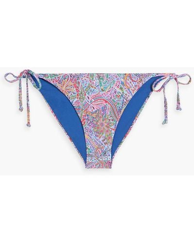 Onia Kate tief sitzendes bikini-höschen mit paisley-print - Blau