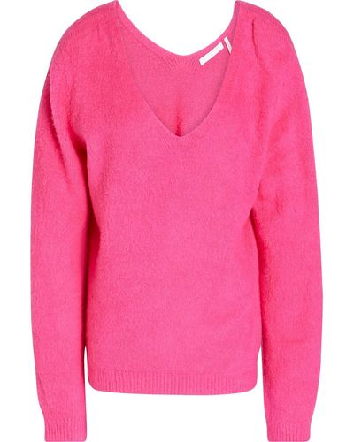 Helmut Lang Brushed Cotton-blend Sweater - Pink