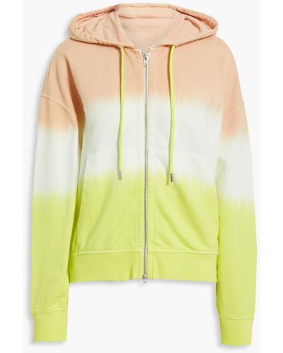 ATM Dégradé French Cotton-terry Hoodie - Yellow
