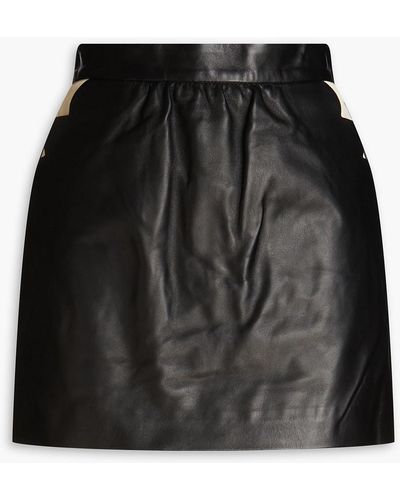 RED Valentino Leather Mini Skirt - Black