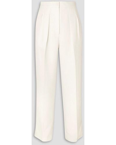 ROKSANDA Pleated Cady Straight-leg Trousers - White