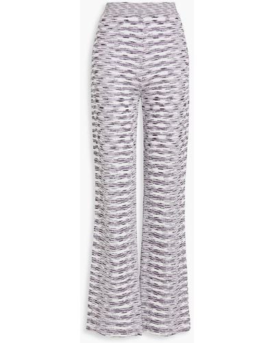 Missoni Sequined Crochet-knit Straight-leg Trousers - White