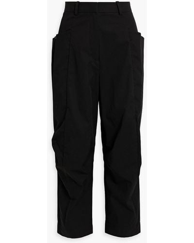 Co. Cropped Tton-twill Tapered Pants - Black
