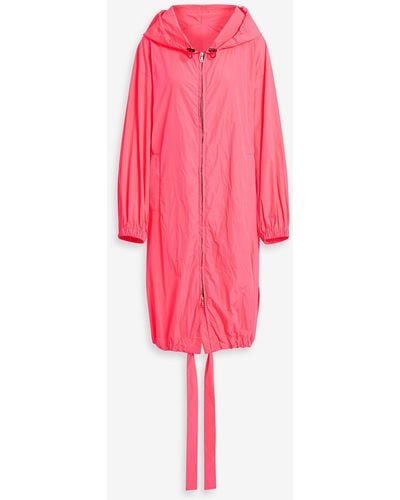 Dries Van Noten Oversized Neon Shell Hooded Jacket - Pink