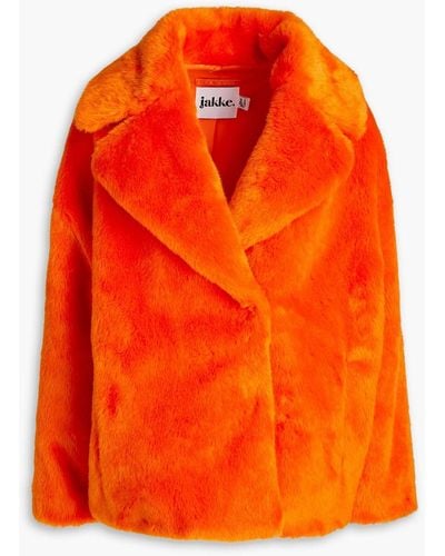 Jakke Rita Faux Fur Jacket - Orange