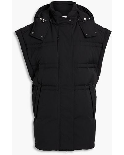IRO Rove Quilted Shell Hooded Vest - Black