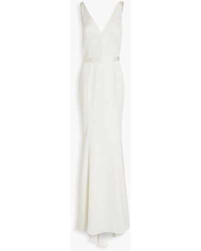 Catherine Deane Livvy Belted Satin Bridal Gown - White