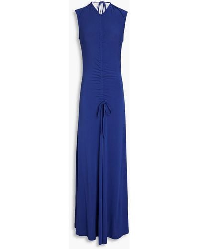 Paul Smith Ruched Jersey Maxi Dress - Blue