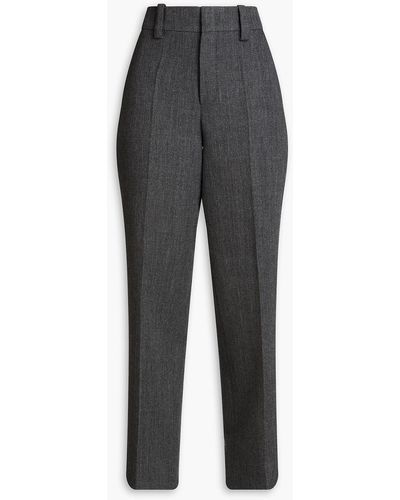 Jil Sander Wool-blend Straight-leg Trousers - Grey