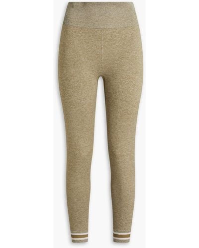 The Upside Marle Seamless Striped Stretch leggings - Natural