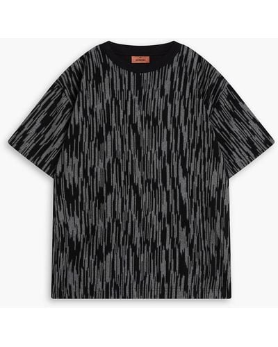 Missoni Space-dyed Wool-blend T-shirt - Black