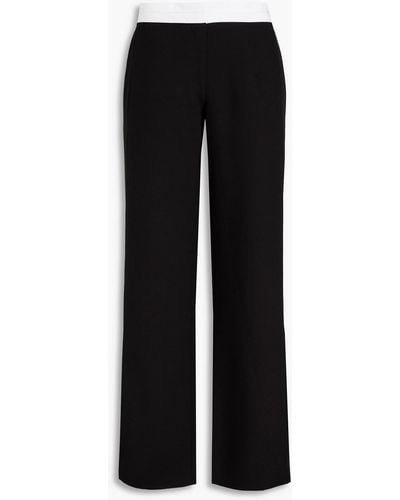 Victoria Beckham Satin-crepe Wide-leg Trousers - Black