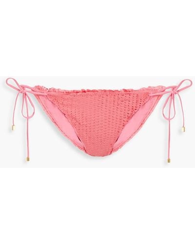 ViX Scales ripple tief sitzendes lasergeschnittenes bikini-höschen - Pink