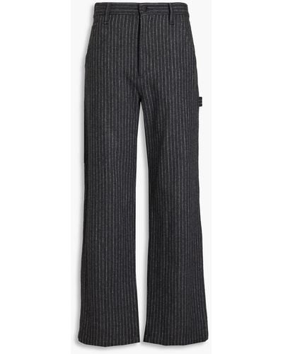 Rag & Bone Pinstriped Wool-blend Tweed Cargo Trousers - Black