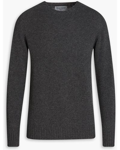 Officine Generale Merino Wool And Cashmere-blend Sweater - Black