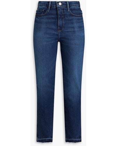 FRAME Le Sylvie High-rise Straight-leg Jeans - Blue