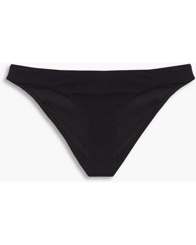 Melissa Odabash Maine Textured Low-rise Bikini Briefs - Black