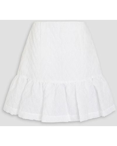 Simone Rocha Ruffled Cloqué Mini Skirt - White