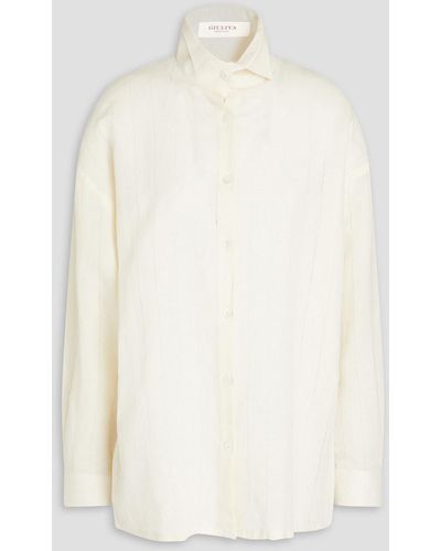 Giuliva Heritage Savanah Linen And Cotton-blend Shirt - White