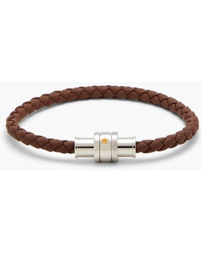 Montblanc Braided Leather Bracelet - Brown