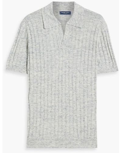 Frescobol Carioca Rino Slim-fit Ribbed Cotton Polo Shirt - White