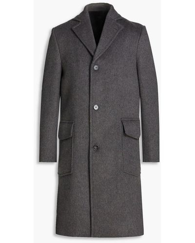 Officine Generale Aymar Brushed Wool Coat - Grey