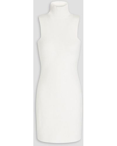 Zeynep Arcay Knitted Turtleneck Midi Dress - White