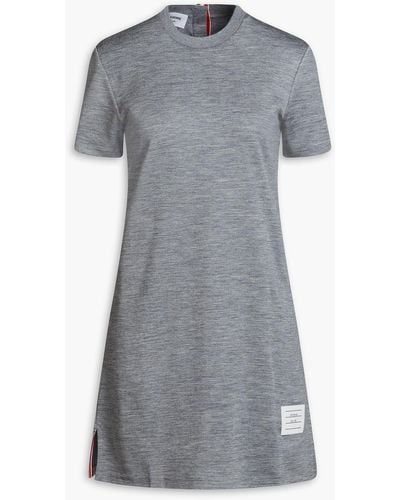 Thom Browne Jersey Mini Dress - Gray