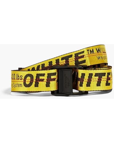 Off-White c/o Virgil Abloh Logo-jacquard Belt - Yellow
