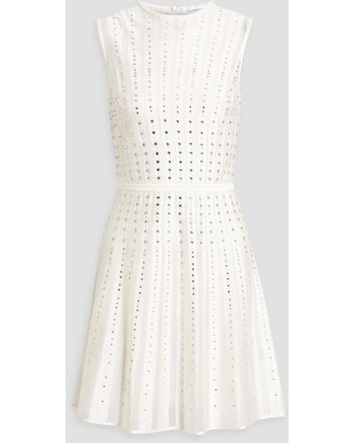 Zuhair Murad Crystal-embellished Pointelle-knit Dress - White