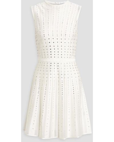 Zuhair Murad Crystal-embellished Pointelle-knit Dress - White