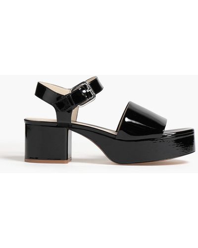 Marni Patent-leather Platform Sandals - Black