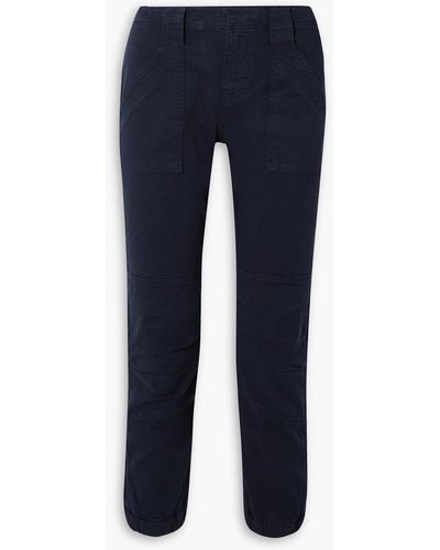 FRAME Stretch-cotton Twill Tapered Pants - Blue