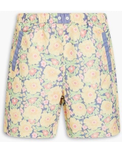 Jacquemus Mid-length Floral-print Swim Shorts - White