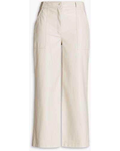 Jonathan Simkhai Faux Leather Wide-leg Trousers - White