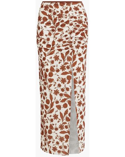 Bec & Bridge Phillipa Floral-print Stretch-crepe Maxi Skirt - White
