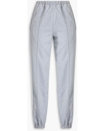 Palm Angels Metallic Stretch-knit Track Trousers - Blue