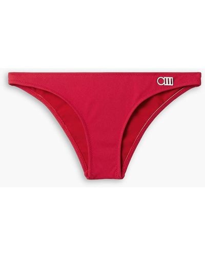 Solid & Striped The Rachel Ribbed Low-rise Bikini Briefs - Red