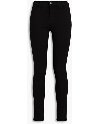 J Brand Low-Rise Skinny Leg Jeans - Black, 7.75 Rise Jeans